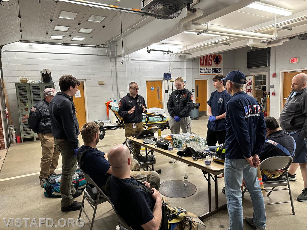 Station Manager Brian Porco going over &quot;Rehab Operations&quot; with Vista Fire Department personnel – 04/14/25