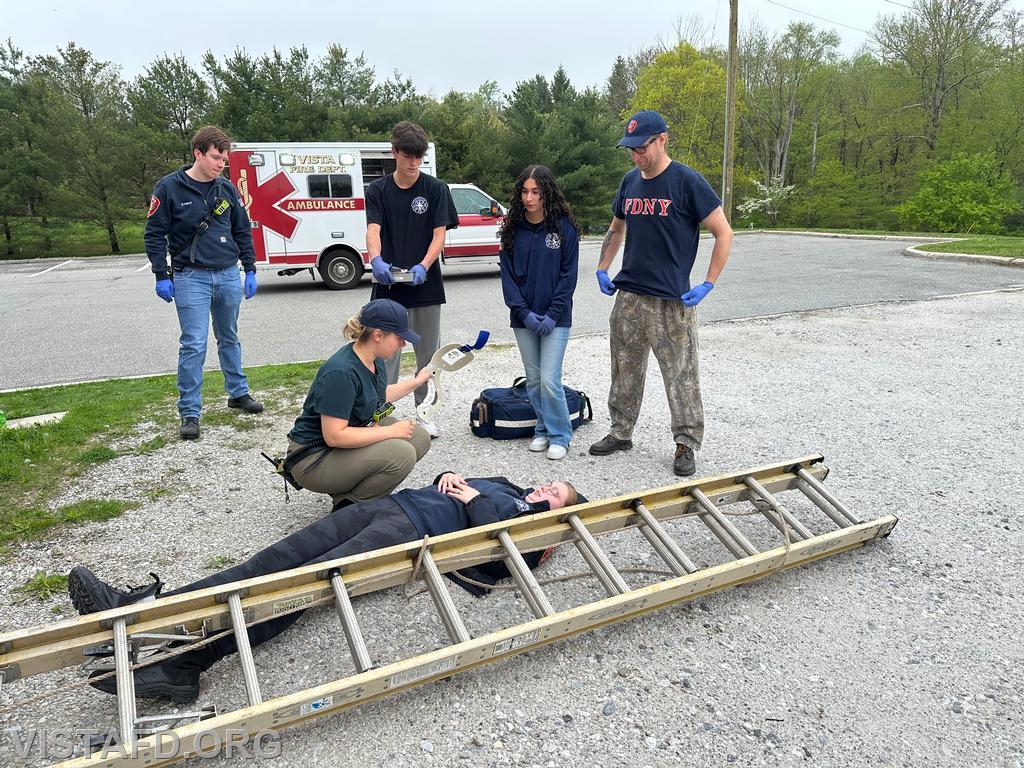 Lt. Elly Hersam going over patient assessment during &quot;Module 3 – EMS Scene Operations&quot; – 05/04/25