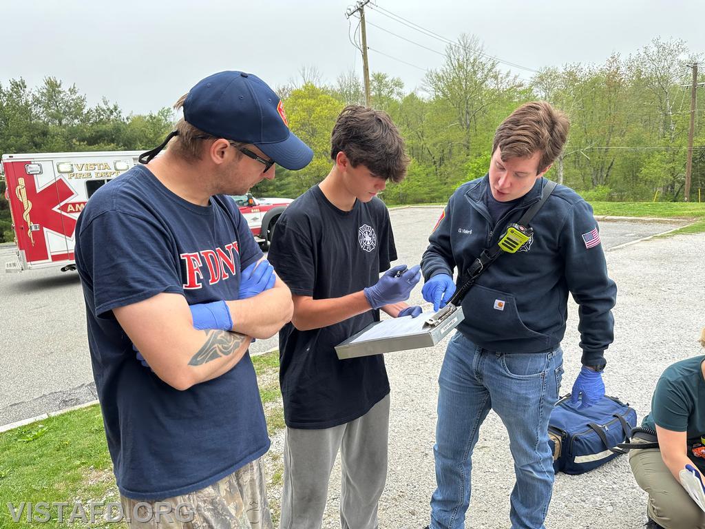 EMT Grant Vialardi discussing what patient information to gather during an EMS call in &quot;Module 3 – EMS Scene Operations&quot; – 05/04/25