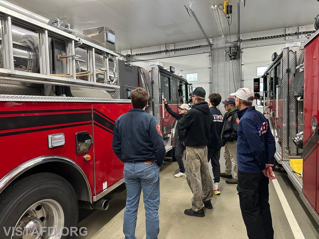 Firefighter Adam Ferman reviewing Tanker 4 during &quot;Module 5 - Apparatus Overview&quot; – 05/05/25