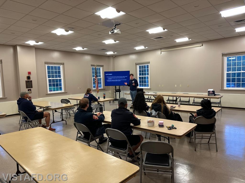 EMT Grant Vialardi going over trauma emergencies with Vista EMS personnel – 06/09/25