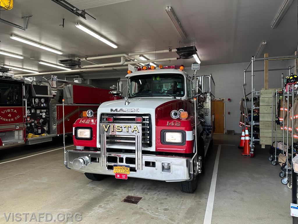 Firefighter Martin Rojas and Firefighter Phil Wanderman getting ready for driver training on Engine 142 - 06/22/25