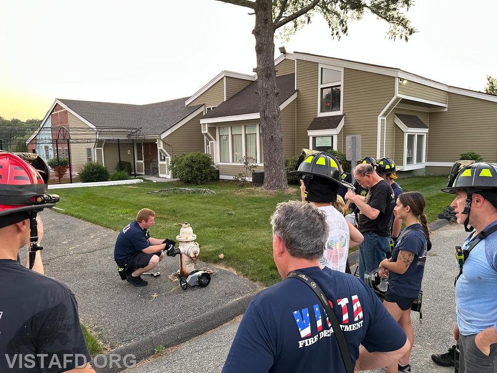 Lead Foreman Mike Peck going over a pressurized hydrant - 06/23/25