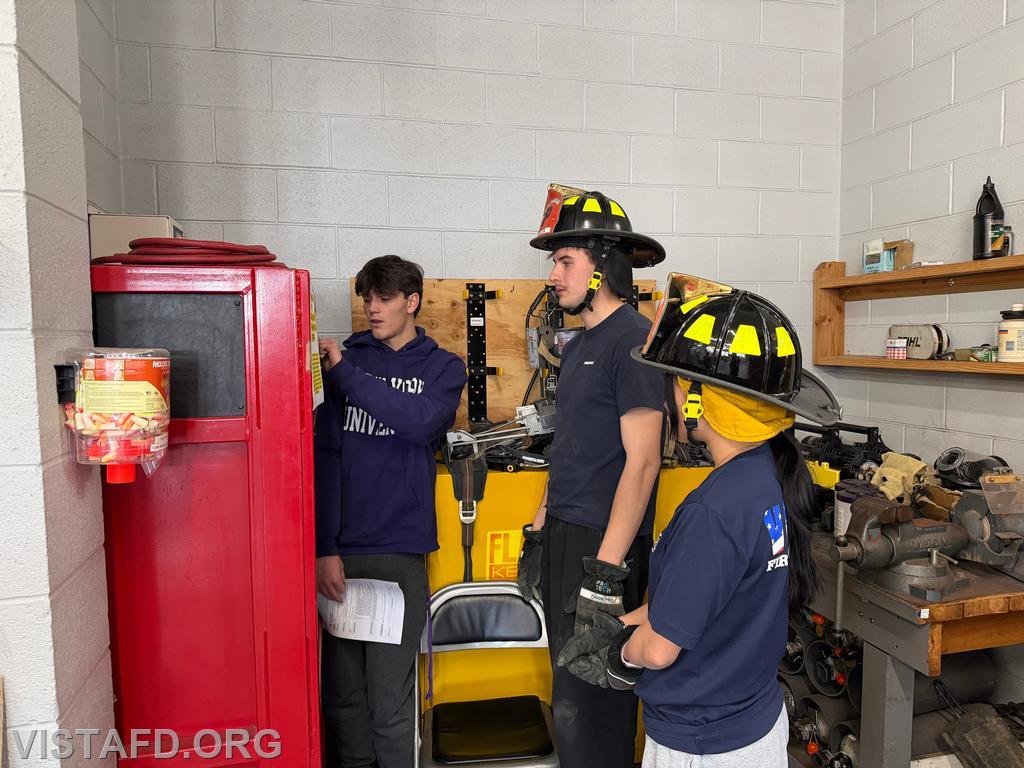 Firefighter/EMT Ashtin Rama going over filling SCBA cylinders during &quot;Firefighter Skills Class&quot; - 02/01/26