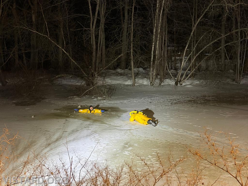 Vista Fire Department personnel conducting cold water rescue evolutions - 02/09/26