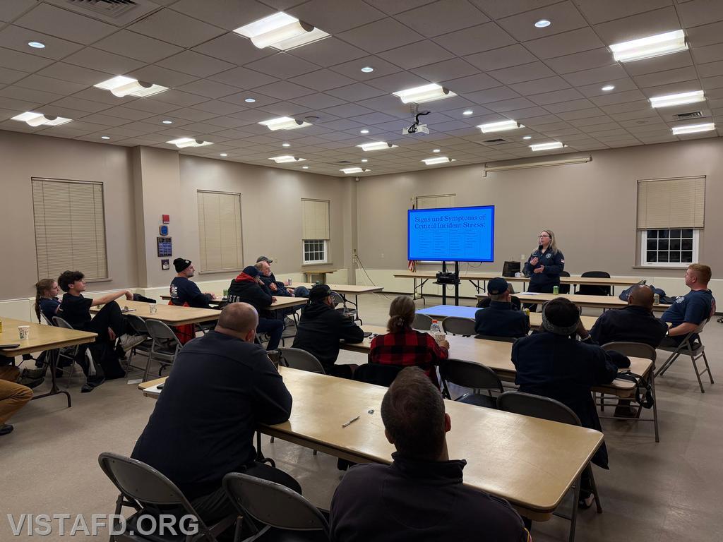 Lt. Elly Hersam leading the &ldquo;Critical Incident Stress Debriefing (CISD) Overview&rdquo; drill - 02/16/26