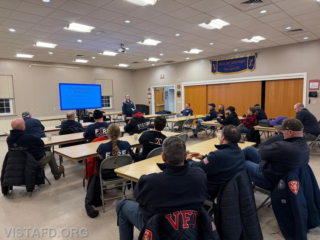 Lt. Elly Hersam leading the &ldquo;Critical Incident Stress Debriefing (CISD) Overview&rdquo; drill - 02/16/26