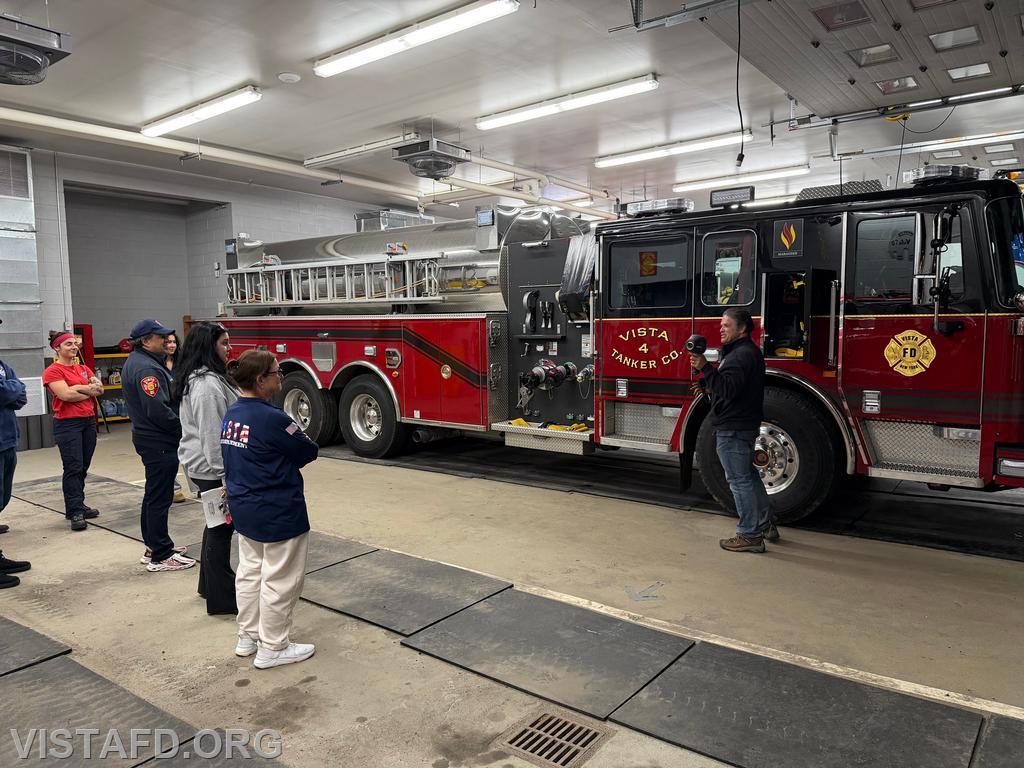 Firefighter Pietro Cipriano reviewing Tanker 4 during our &quot;Apparatus Review&quot; - 03/09/25