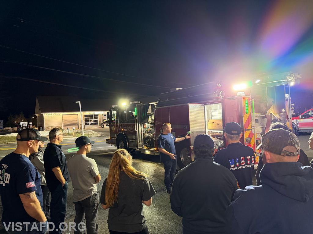 Lead Foreman Mike Peck reviewing Engine 141 during our &quot;Apparatus Review&quot; - 03/09/25