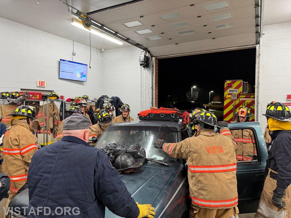 Vista firefighters participating in a scenario where placing a patient on air was required during our &ldquo;Pinned and Burning&rdquo; Drill &ndash; 03/16/26