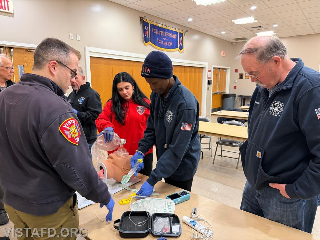Firefighter Judith Le Gall and Probationary EMT Candidate Felicity Gorman practicing Supraglottic Airway (SGA) skills &ndash; 03/23/26