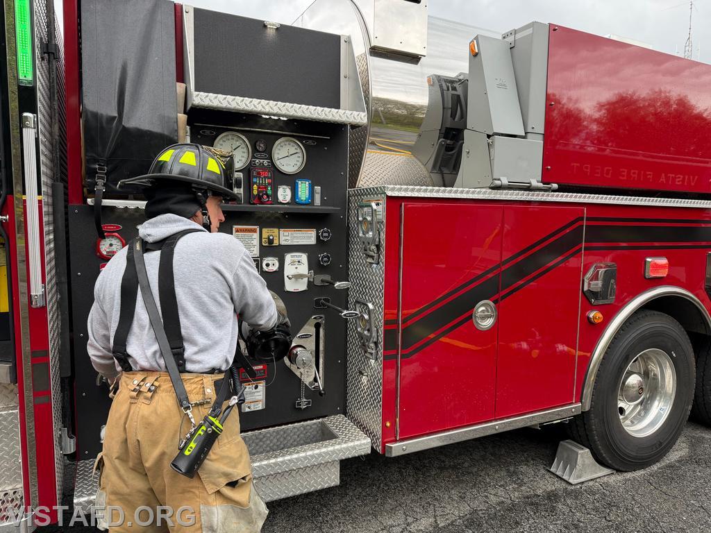 Foreman Dan Hochman training on Tanker 4 pump operations - 05/03/26