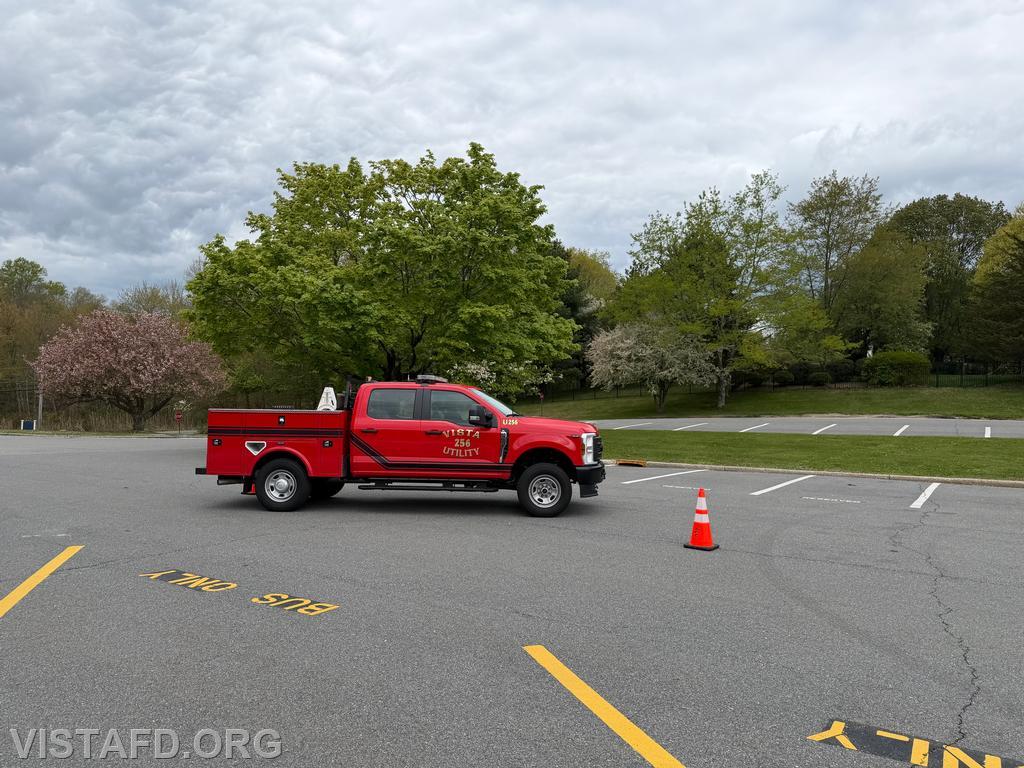Probationary Firefighter Gary Shuster conducting driver training on Utility 256 - 05/03/26
