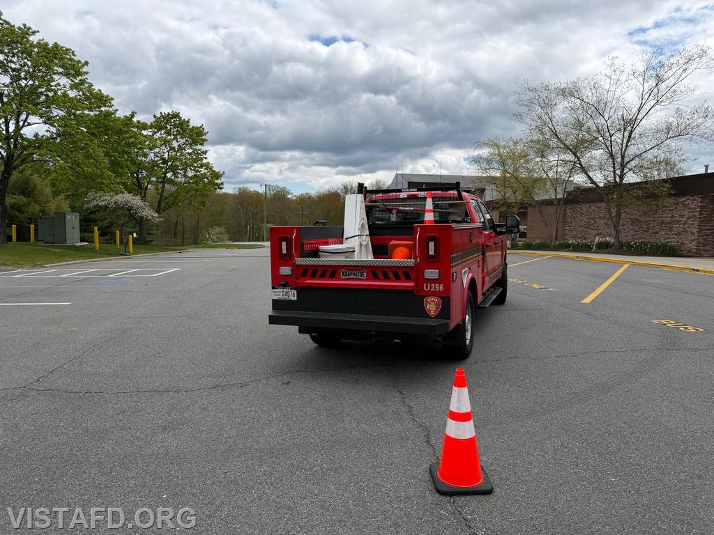 Probationary Firefighter Gary Shuster conducting driver training on Utility 256 - 05/03/26