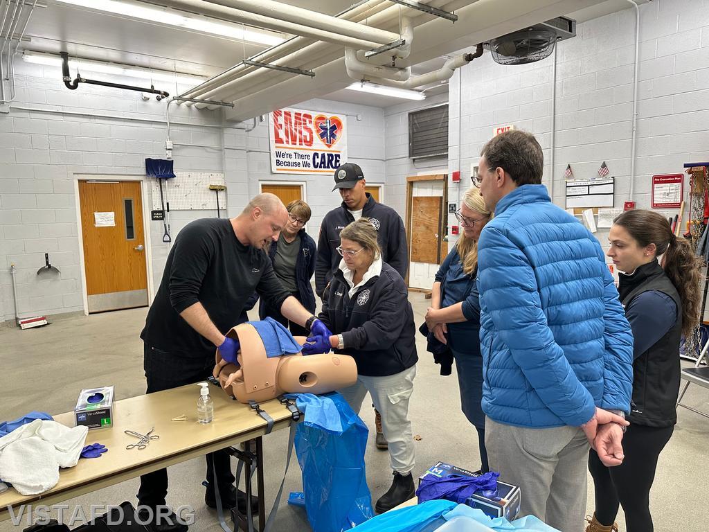 Vista EMS and mutual aid personnel learning about emergency childbirth - 10/30/23