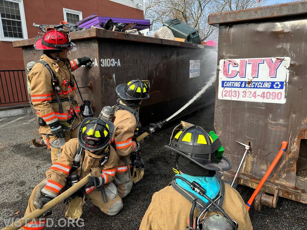 Vista Firefighters practicing how to advance an 1-3/4&quot; hoseline during &quot;Firefighter Skills Class&quot; - 11/05/23