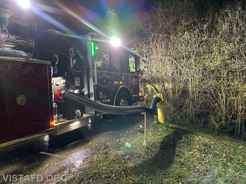 Vista Firefighters conducting a hydrant service - 11/20/23