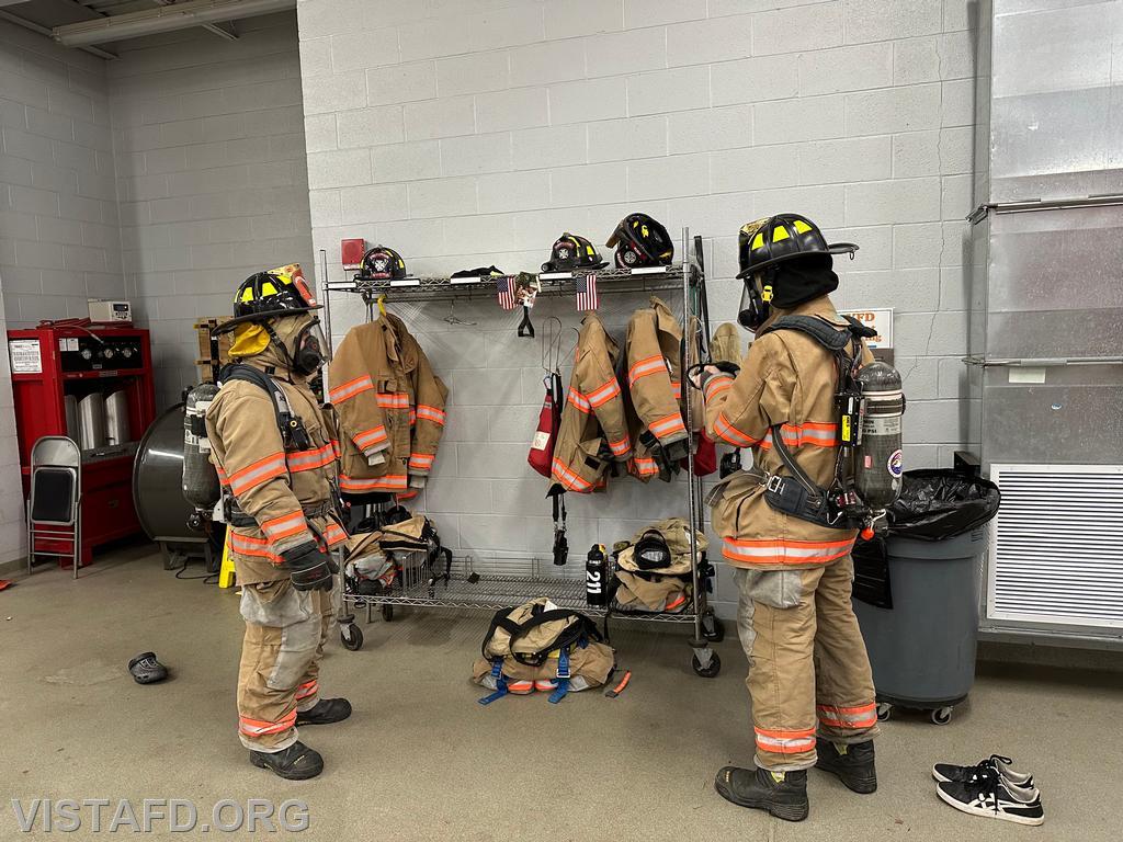 Vista Firefighters conducting a &quot;2 minute drill&quot; during &quot;Firefighter Skills Class&quot; - 12/3/23