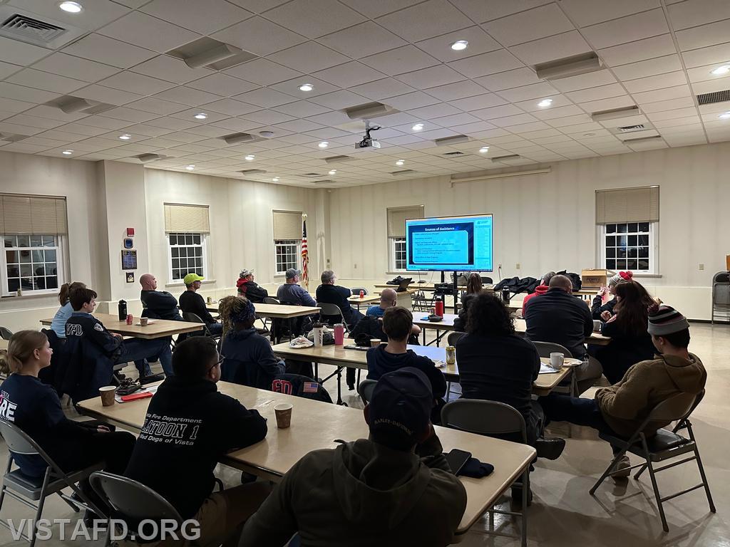 Vista Fire Department personnel attending our &quot;OSHA Class Drill&quot; - 01/15/24