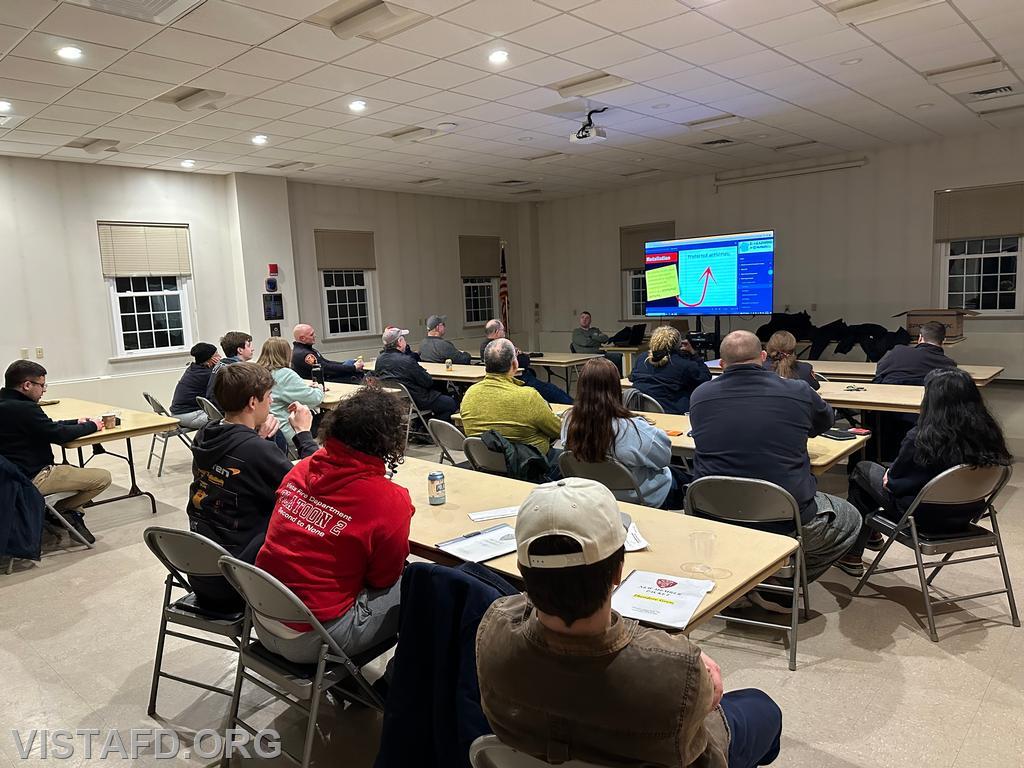 Vista Fire Department personnel participating in our &quot;Vista Fire District #1 Workplace Policies Drill&quot; - 01/22/24