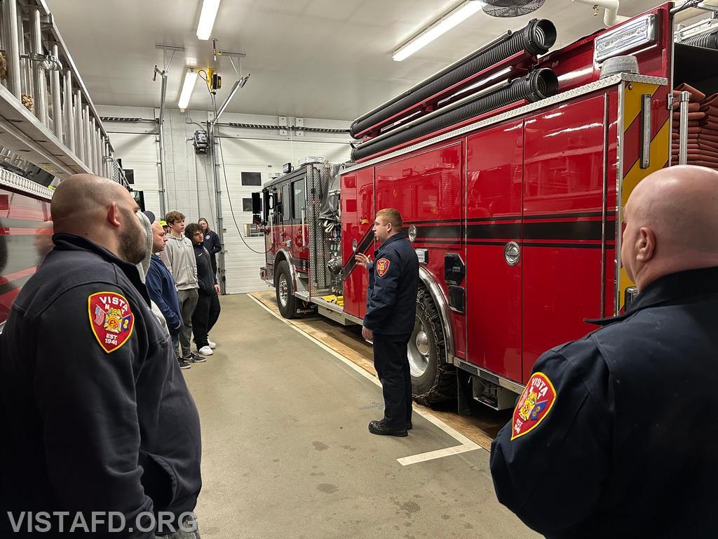 Assistant Chief Mike Peck conducting an overview of Engine 141 - 02/12/24