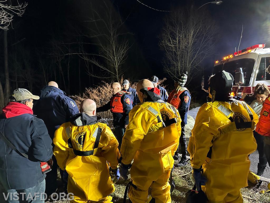 Assistant Chief Mike Peck going over the cold water rescue evolutions - 02/26/24
