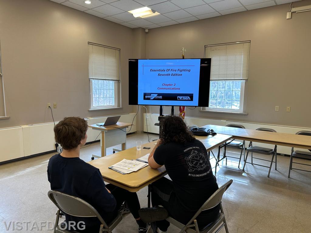 Vista Fire Department personnel going over radio communications during &quot;Firefighter Skills Class&quot; - 03/03/24