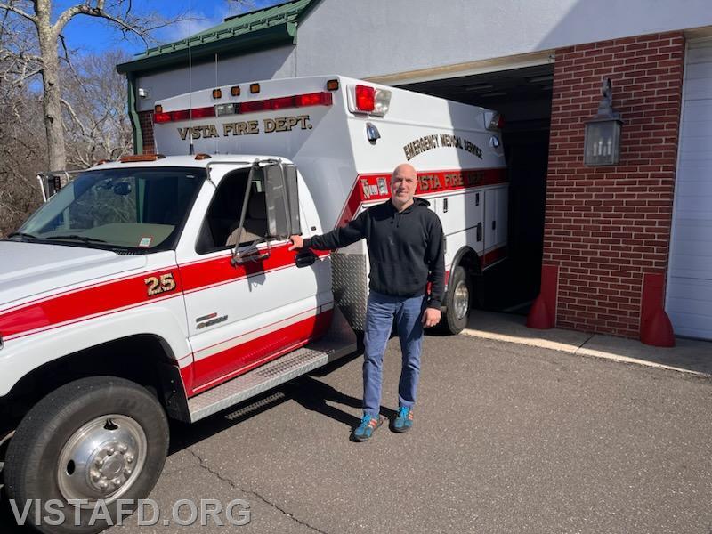 Probationary Firefighter Dan Hochman conducting driver training on Ambulance 84B2 - 03/03/24