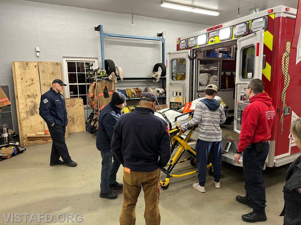 Vista Fire Department personnel practicing how to use the stretcher - 03/11/24