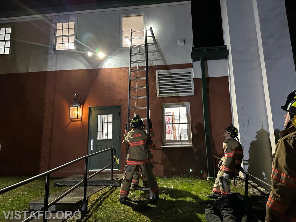 Vista Firefighters practicing ladder operations - 03/18/24
