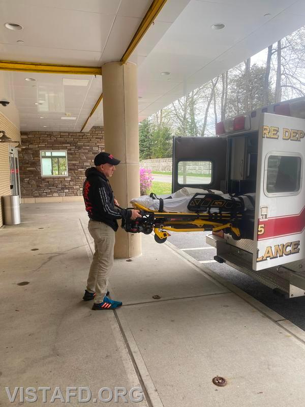 Probationary Firefighter Dan Hochman conducting driver training on Ambulance 84B2 - 04/14/24
