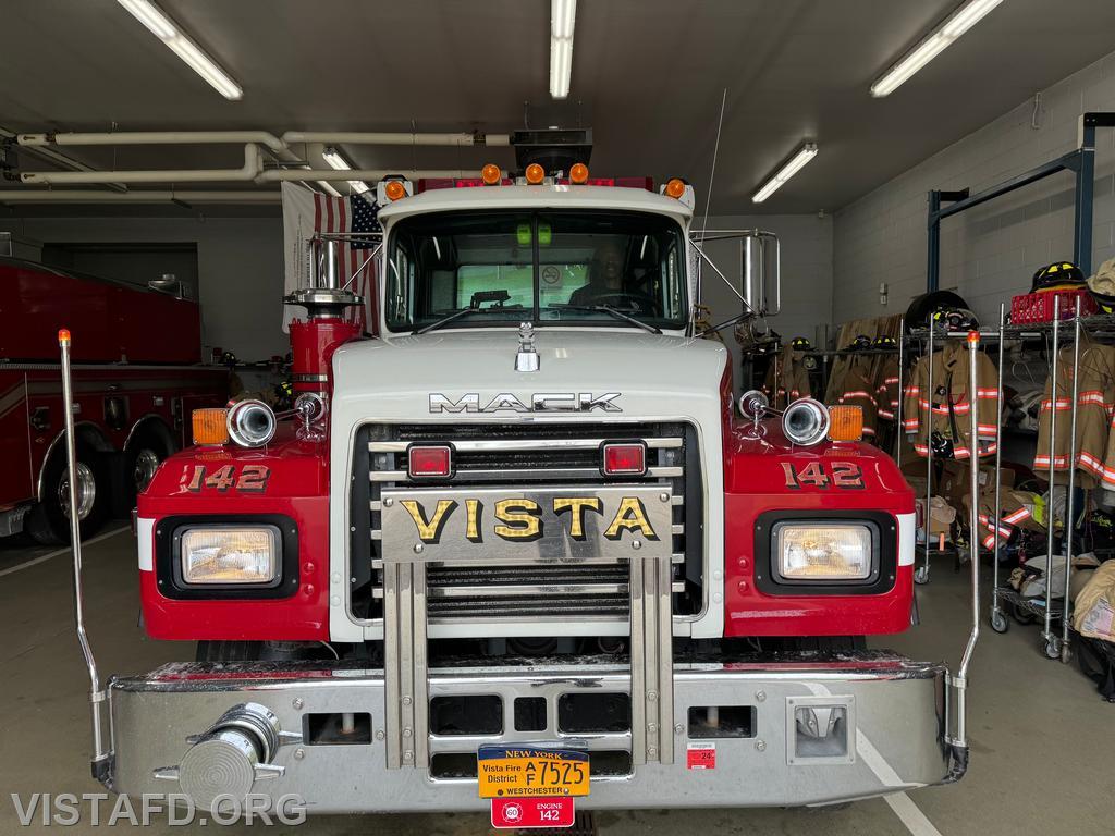 Firefighter Judith Le Gall conducting driver training on Engine 142 - 04/21/24