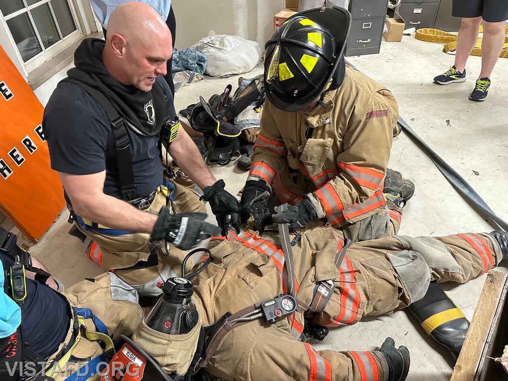 Captain Marc Baiocco going over F.A.S.T. operations with Vista Fire Department personnel - 04/22/24