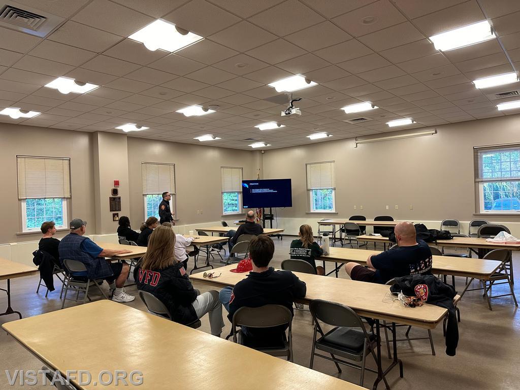 Assistant Chief Brian Porco going over &quot;heat emergencies&quot; with Vista EMS personnel - 05/13/24