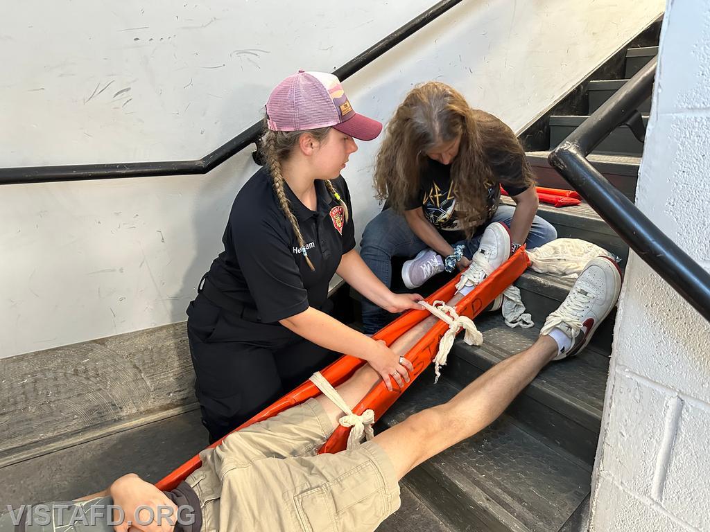 Lt. Elly Hersam and EMT Debbie Ferman practicing trauma operations - 06/24/24