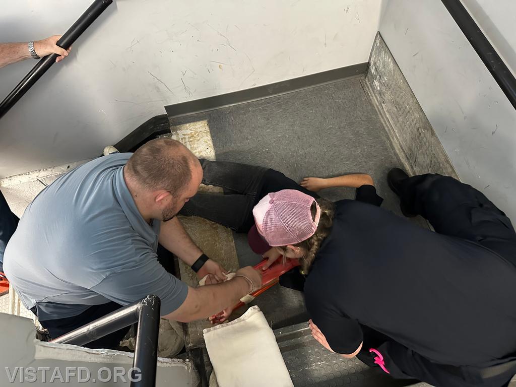 Lt. Elly Hersam and FF/EMT Ryan Huntsman practicing trauma operations - 06/24/24