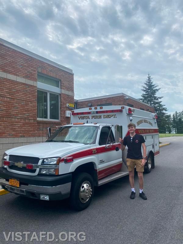 Probationary Firefighter Ty Graygor conducting ambulance driver training - 07/07/24