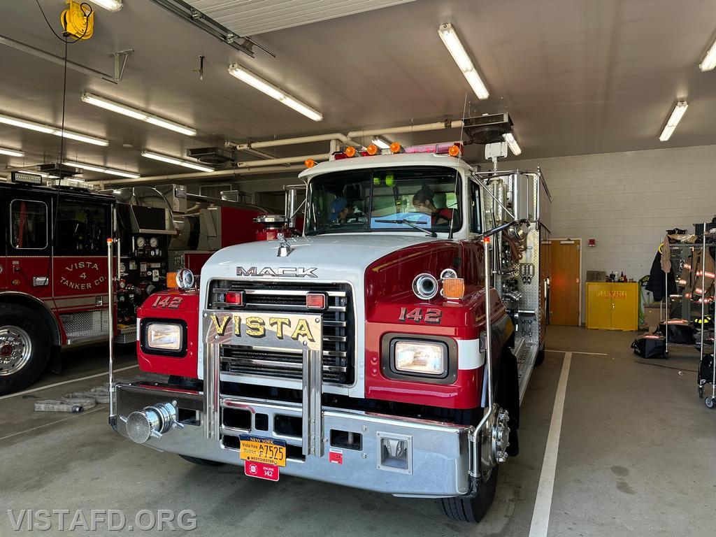 Engine 142 getting ready to go out driver training - 07/21/24