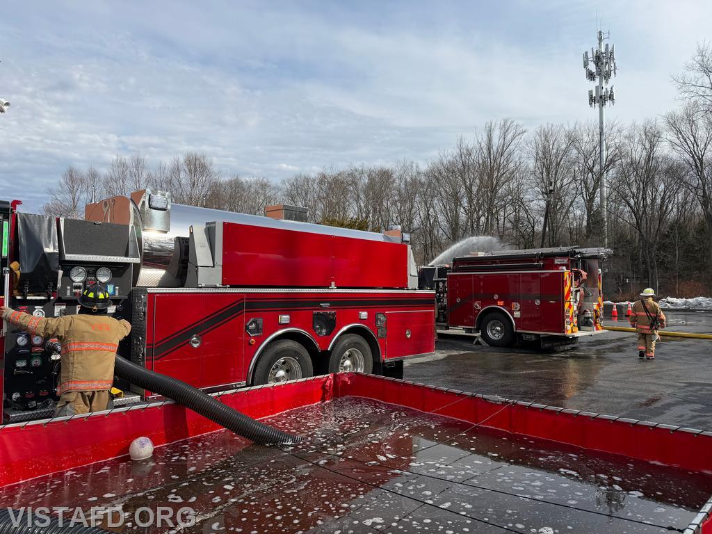 Vista Tanker 4 and Engine 141 operating during the tanker shuttle training exercise - 03/15/26