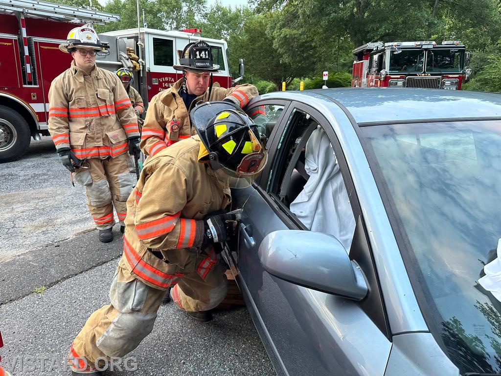 Vista Fire Department personnel practicing extrication operations - 07/29/24