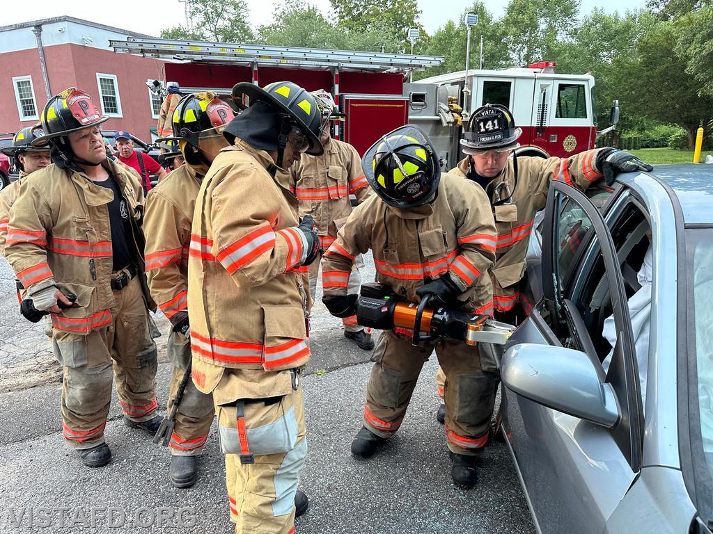 Vista Fire Department personnel practicing extrication operations - 07/29/24