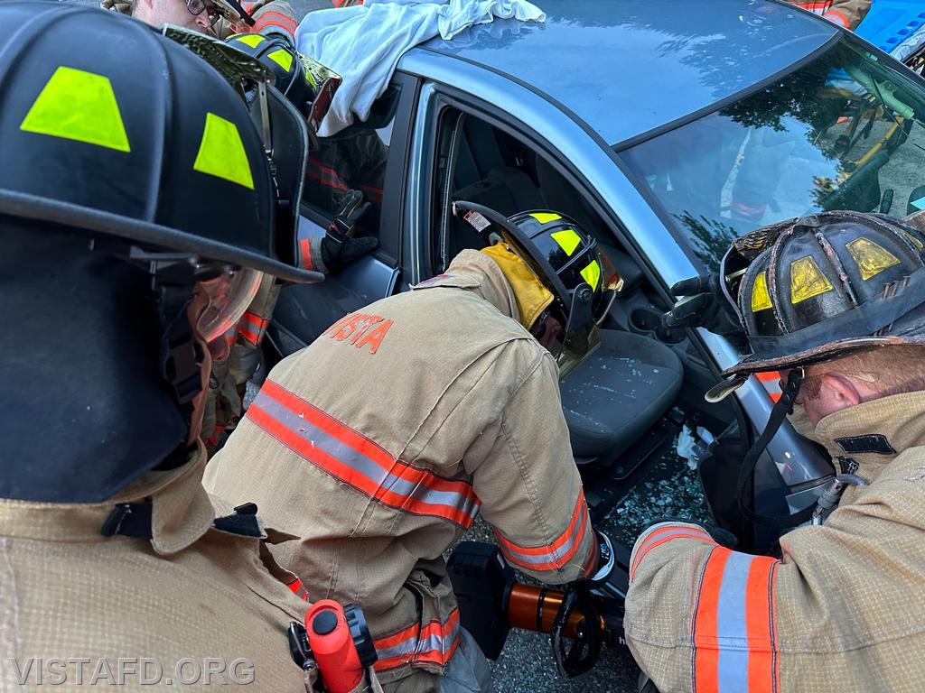 Vista Fire Department personnel practicing extrication operations - 07/29/24