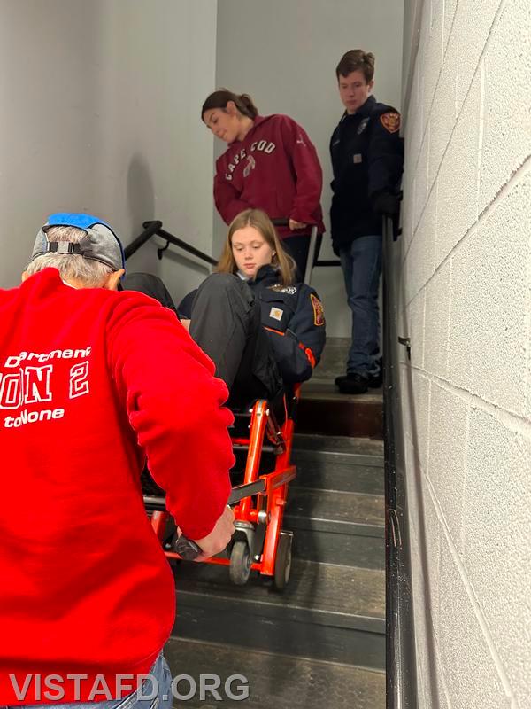 Vista EMS personnel participating in the &quot;Lifting & Moving&quot; drill - 11/13/23
