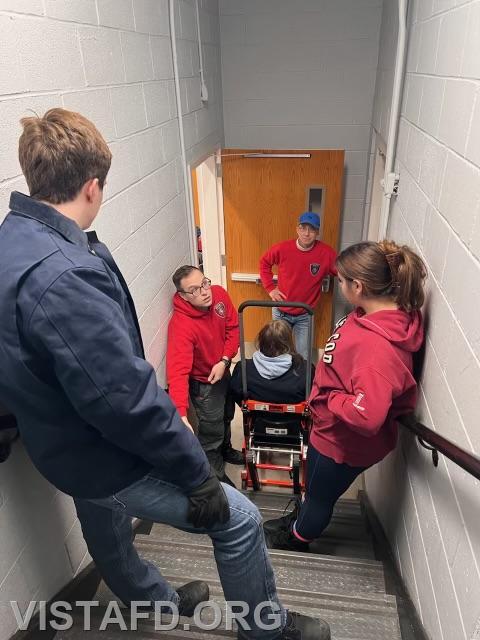 Vista EMS personnel participating in the &quot;Lifting & Moving&quot; drill - 11/13/23