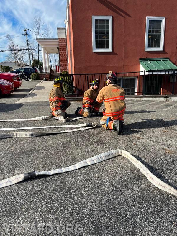 Captain Marc Baiocco going over how to operate a 2-1/2&quot; hoseline during &quot;Firefighter Skills Class&quot; - 11/12/23
