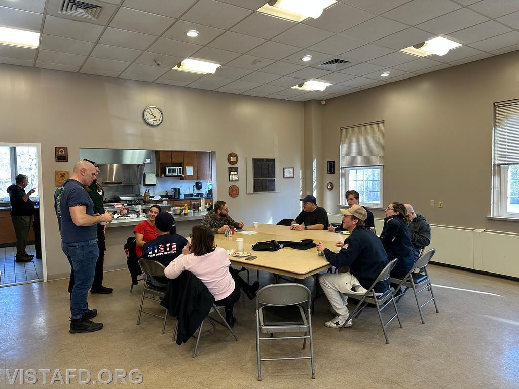 Vista Fire Department personnel enjoying Sunday Breakfast before training begins - 01/12/25