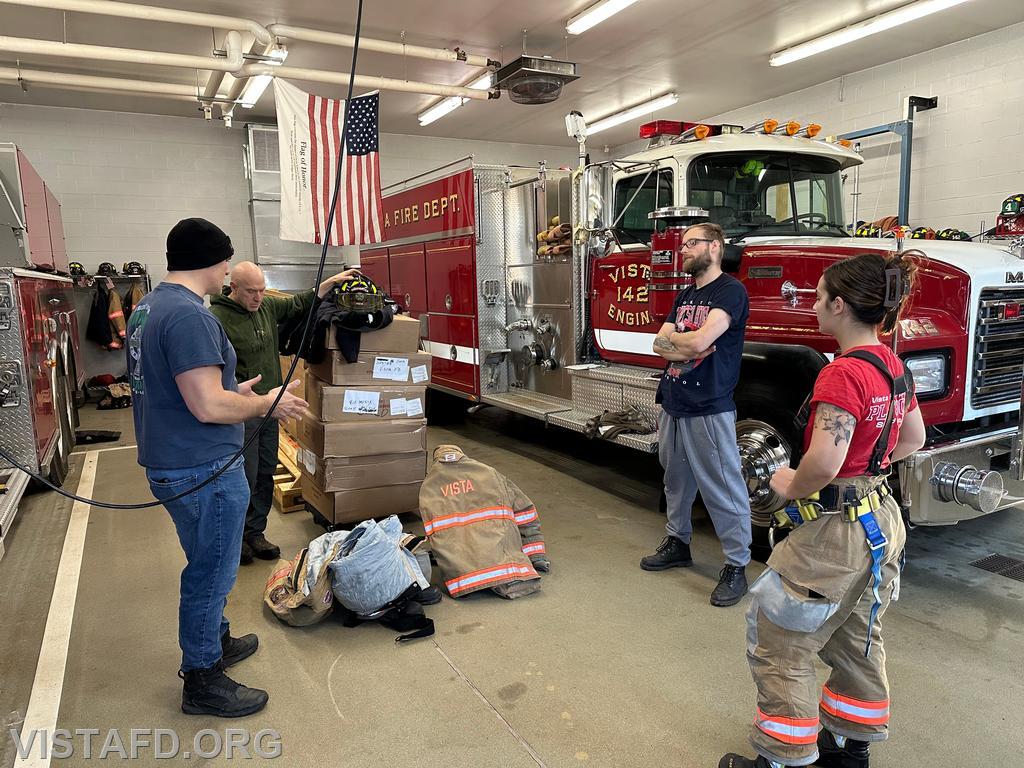 Captain Marc Baiocco reviewing firefighting gear during the &quot;Firefighter Skills Class&quot; - 01/12/25