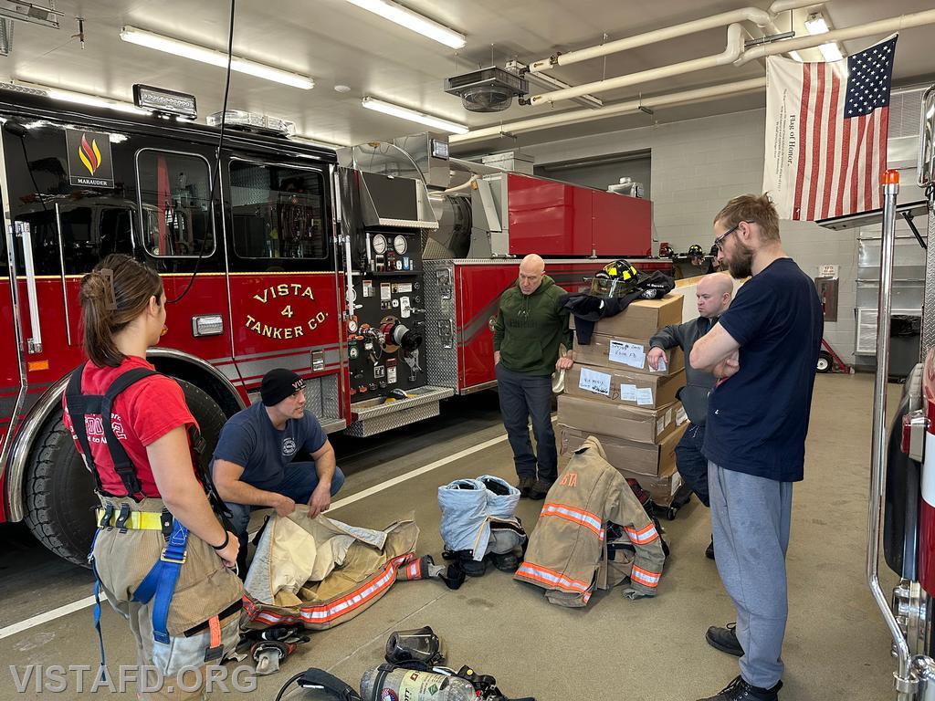 Captain Marc Baiocco reviewing firefighting gear during the &quot;Firefighter Skills Class&quot; - 01/12/25