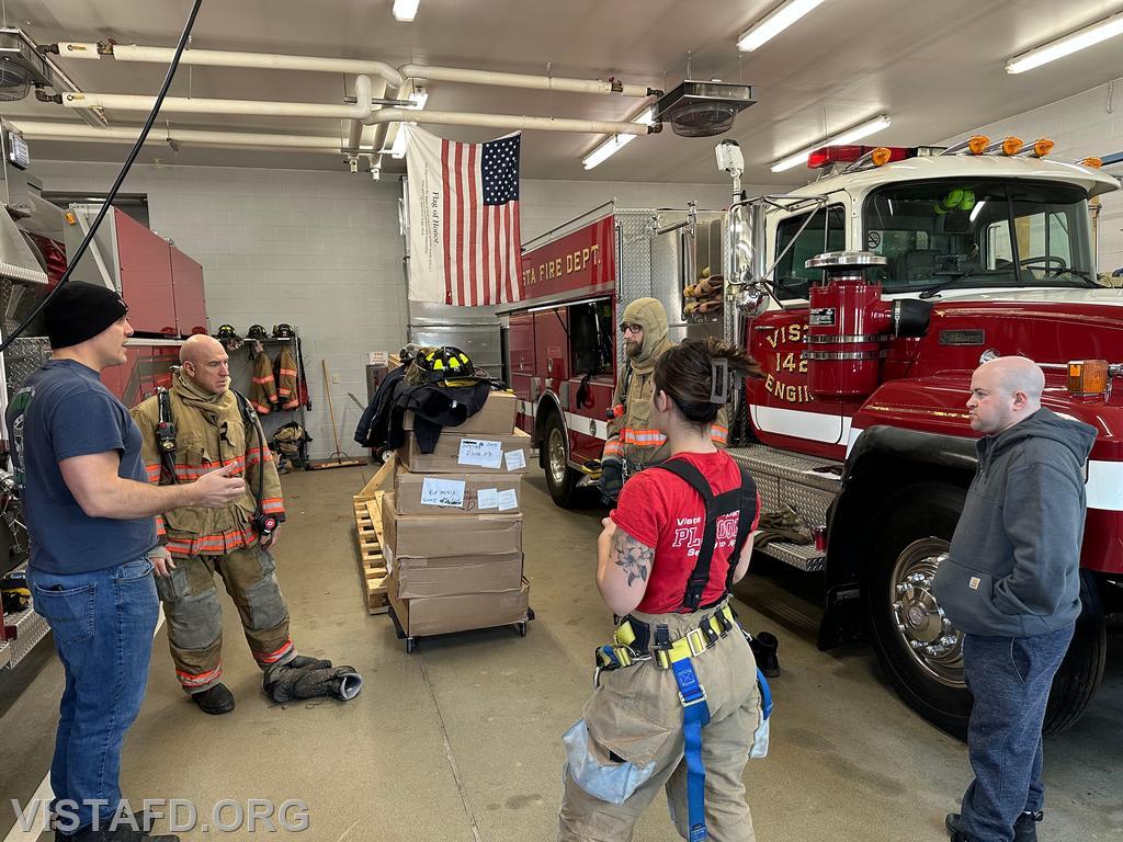 Captain Marc Baiocco reviewing firefighting gear during the &quot;Firefighter Skills Class&quot; - 01/12/25