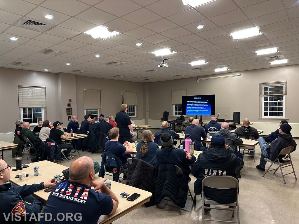 Vista Fire Department personnel participating in the mandatory OSHA Class Drill - 01/13/25